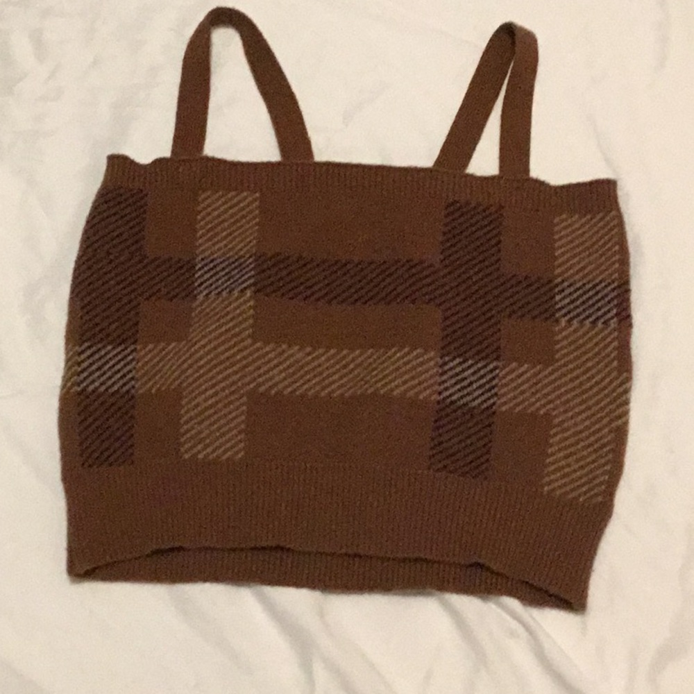 Brown aesthetic top with short straps